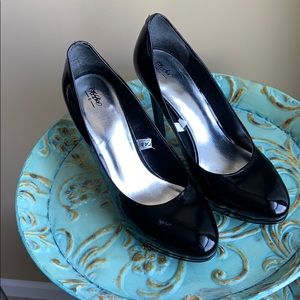 Patent leather heels